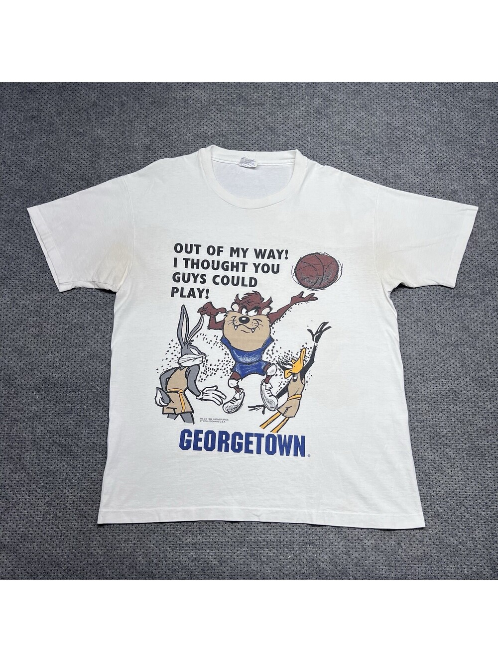 Vintage 1996 University Of Georgetown Hoyas Looney Tunes T-Shirt XL RARE MENS